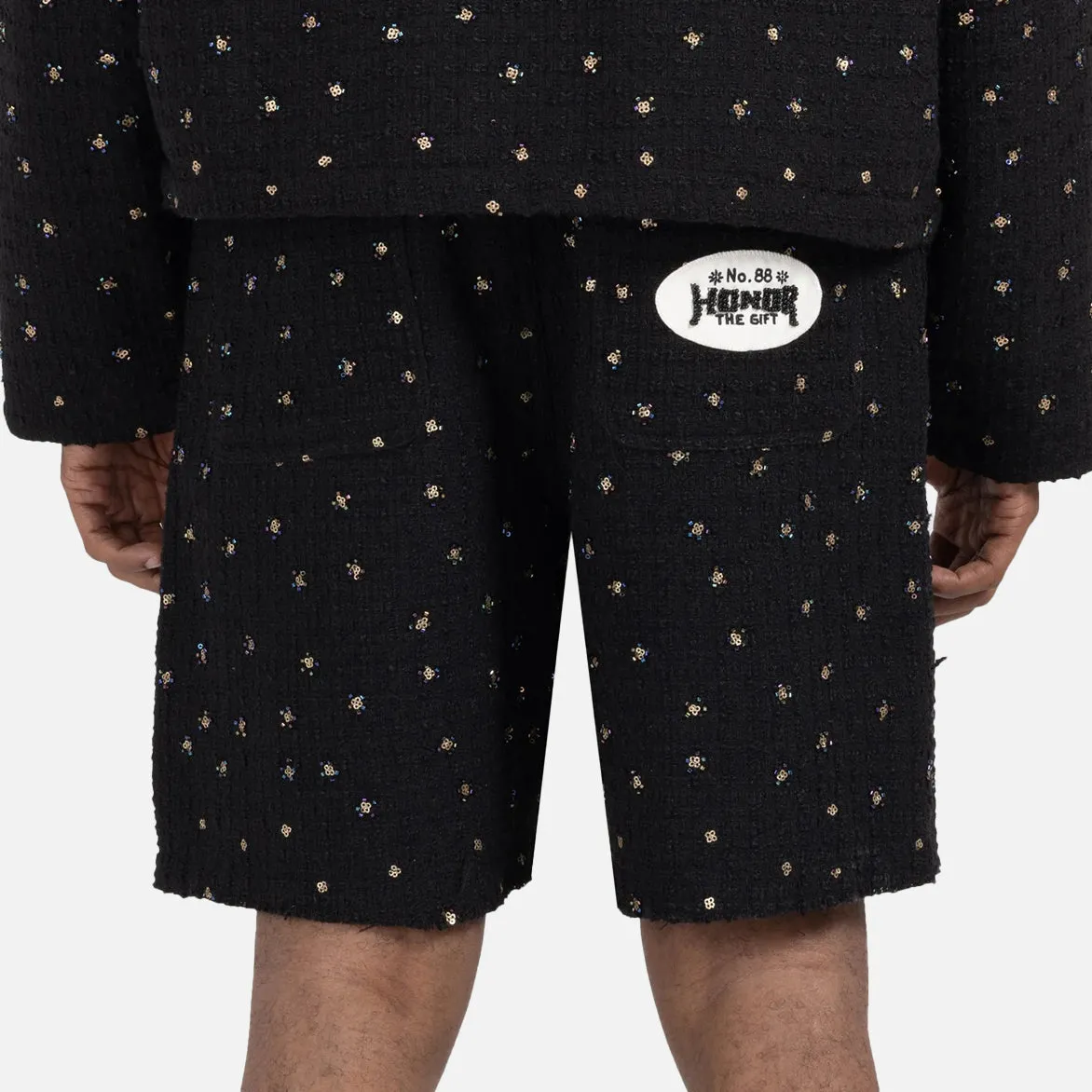 BEADED SHORTS - BLACK sold by Lapstone & Hammer product image thumbnail 2