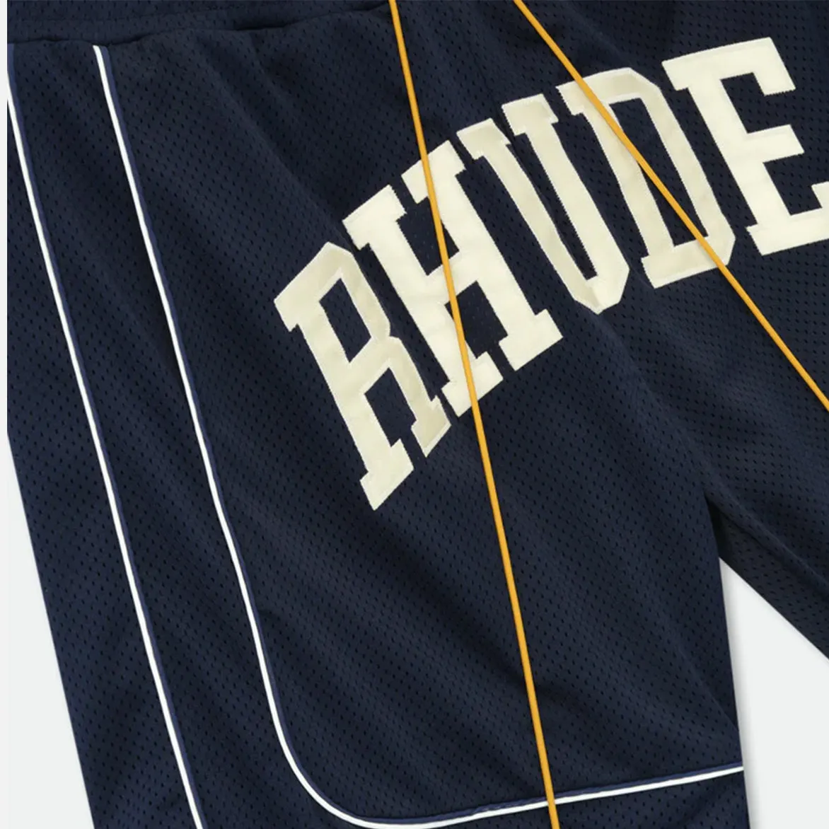 BAGGY COLLEGIATE LOGO SHORT - NAVY / CREAM sold by Lapstone & Hammer product image thumbnail 3