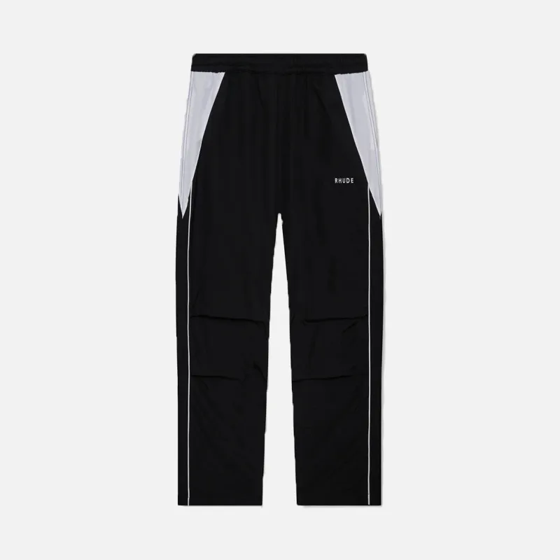 RAMONA PIPING TRACK PANT - BLACK / WHITE sold by Lapstone & Hammer