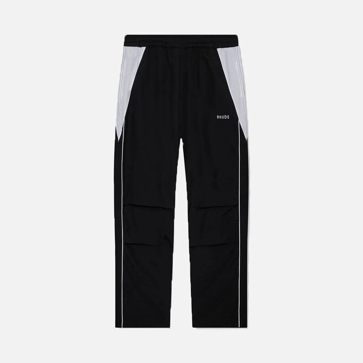 RAMONA PIPING TRACK PANT - BLACK / WHITE sold by Lapstone & Hammer