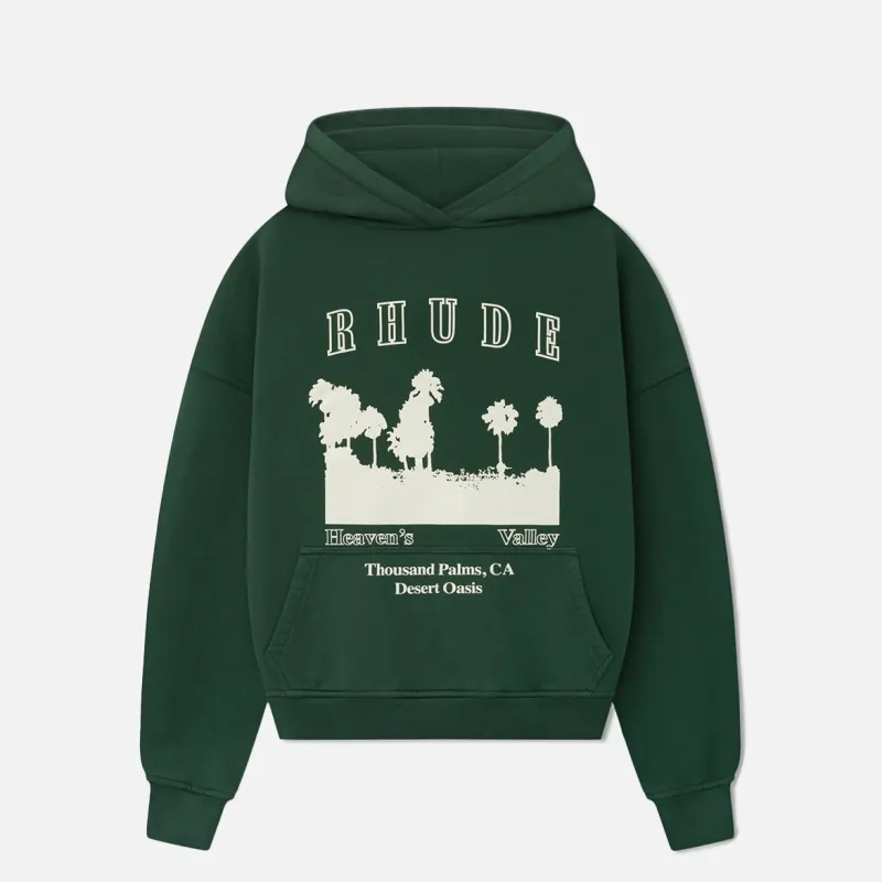 THOUSAND PALMS HOODIE - VINTAGE FOREST GREEN /  WHITE sold by Lapstone & Hammer