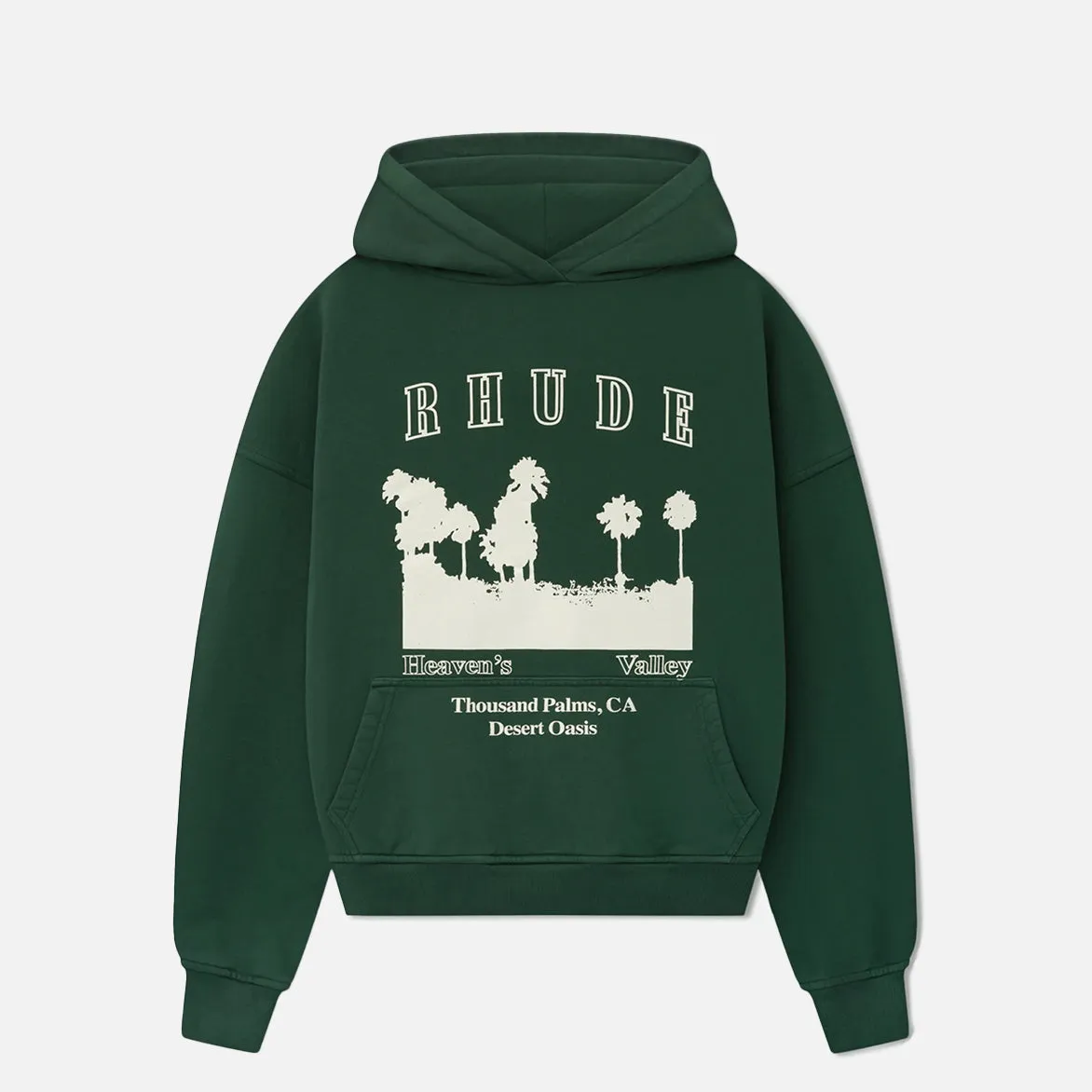 THOUSAND PALMS HOODIE - VINTAGE FOREST GREEN / WHITE sold by Lapstone & Hammer