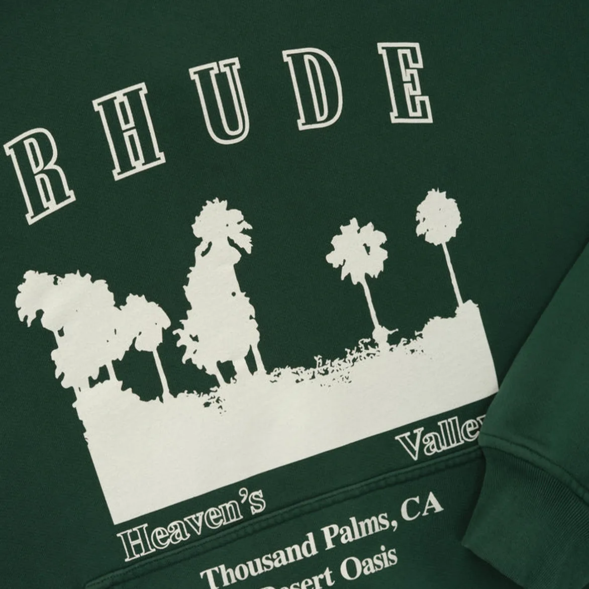 THOUSAND PALMS HOODIE - VINTAGE FOREST GREEN / WHITE sold by Lapstone & Hammer product image thumbnail 3