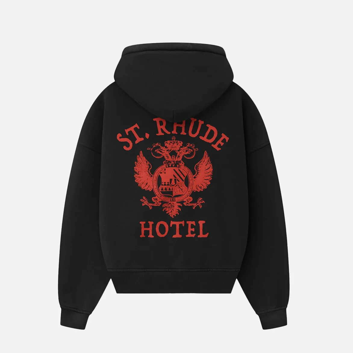 ST. RHUDE SEAL ZIP-UP HOODIE - VINTAGE BLACK / RED sold by Lapstone & Hammer product image thumbnail 2