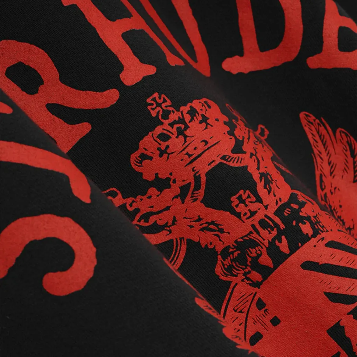 ST. RHUDE SEAL ZIP-UP HOODIE - VINTAGE BLACK / RED sold by Lapstone & Hammer product image thumbnail 4