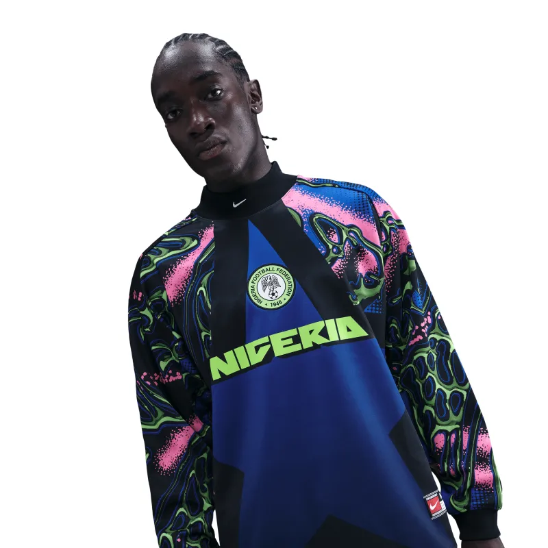 NIGERIA NATIONAL TEAM GOALKEEPER JERSEY LOOSE FIT - BLACK / HYPER PINK made by Nike