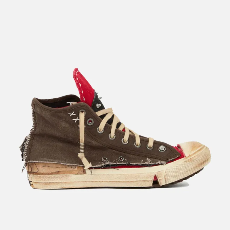 LOVED TO DEATH SNEAKERS - BROWN / RED sold by Lapstone & Hammer