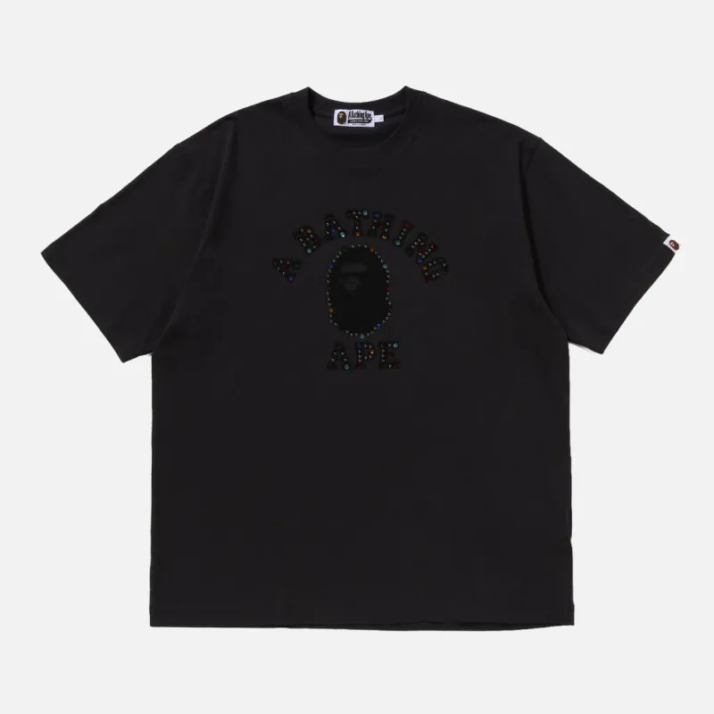 COLOR STONE COLLEGE RELAXED FIT TEE - BLACK sold by Lapstone & Hammer