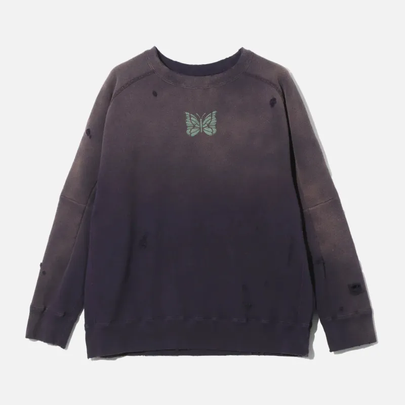 DECONSTRUCTED SWEAT SHIRT FRENCH TERRY - PURPLE sold by Lapstone & Hammer
