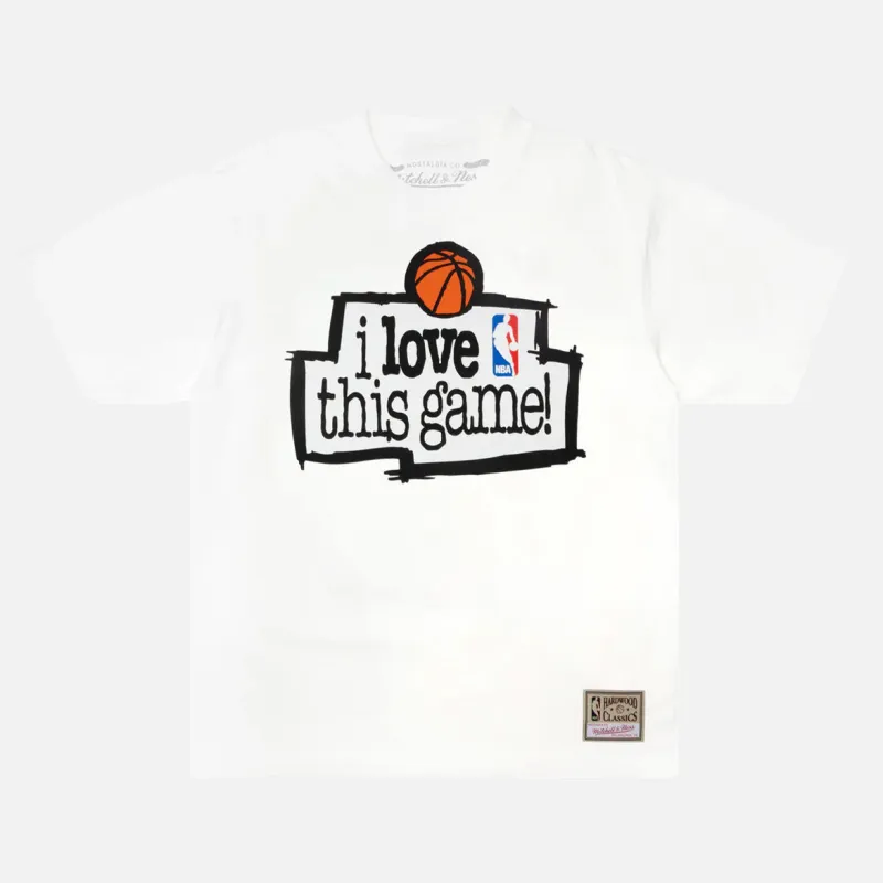 MITCHELL & NESS X JUST DON "I LOVE THIS GAME" TEE - WHITE made by Mitchell & Ness