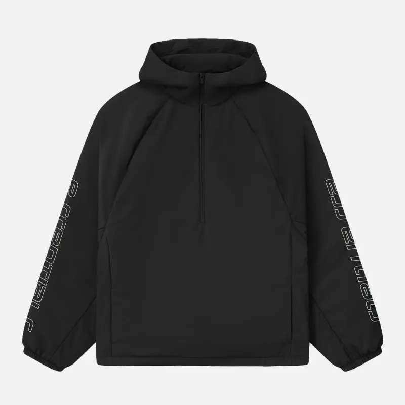 TECH NYLON HALF ZIP ANORAK - VINTAGE BLACK sold by Lapstone & Hammer