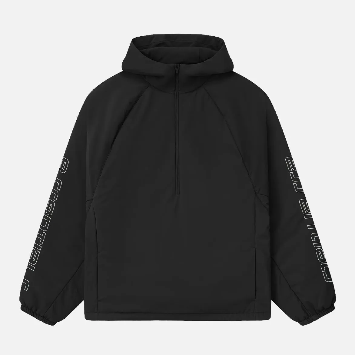 TECH NYLON HALF ZIP ANORAK - VINTAGE BLACK sold by Lapstone & Hammer