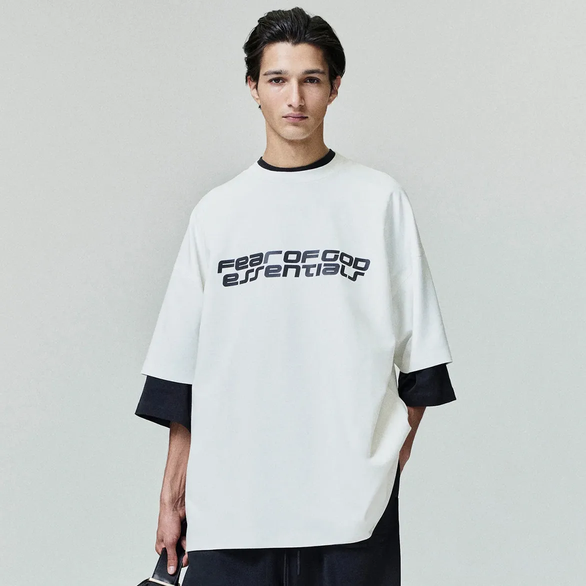 PONTE 90'S TEE - IVORY sold by Lapstone & Hammer product image thumbnail 4