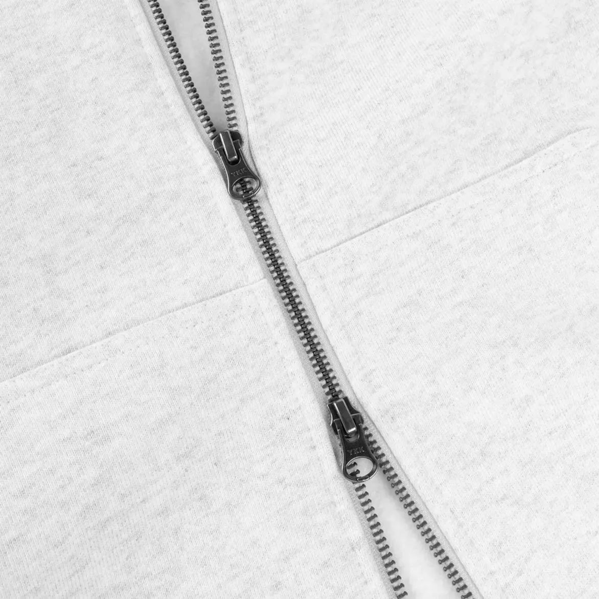 CURSIVE SMALL LOGO ZIP HOODIE - ASH sold by Lapstone & Hammer product image thumbnail 3