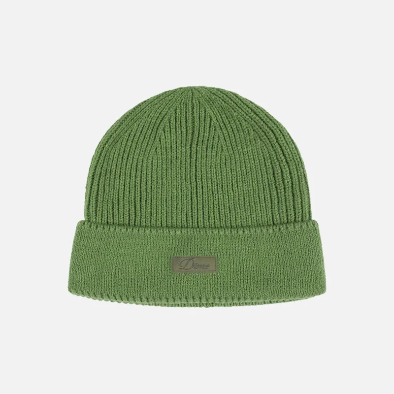 CURSIVE RIB BEANIE - KHAKI made by Dime