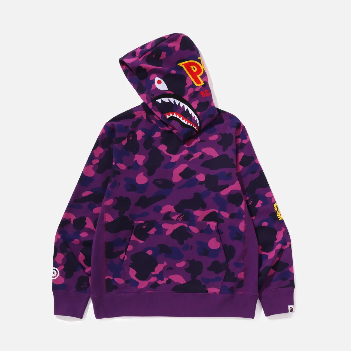 COLOR CAMO 2ND SHARK PULLOVER HOODIE - PURPLE sold by Lapstone & Hammer product image thumbnail 2