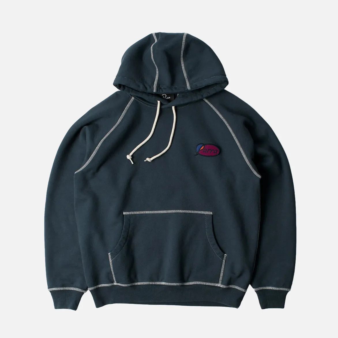 CIRCLED SCRIPT LOGO HOODED SWEATSHIRT - BLUE sold by Lapstone & Hammer