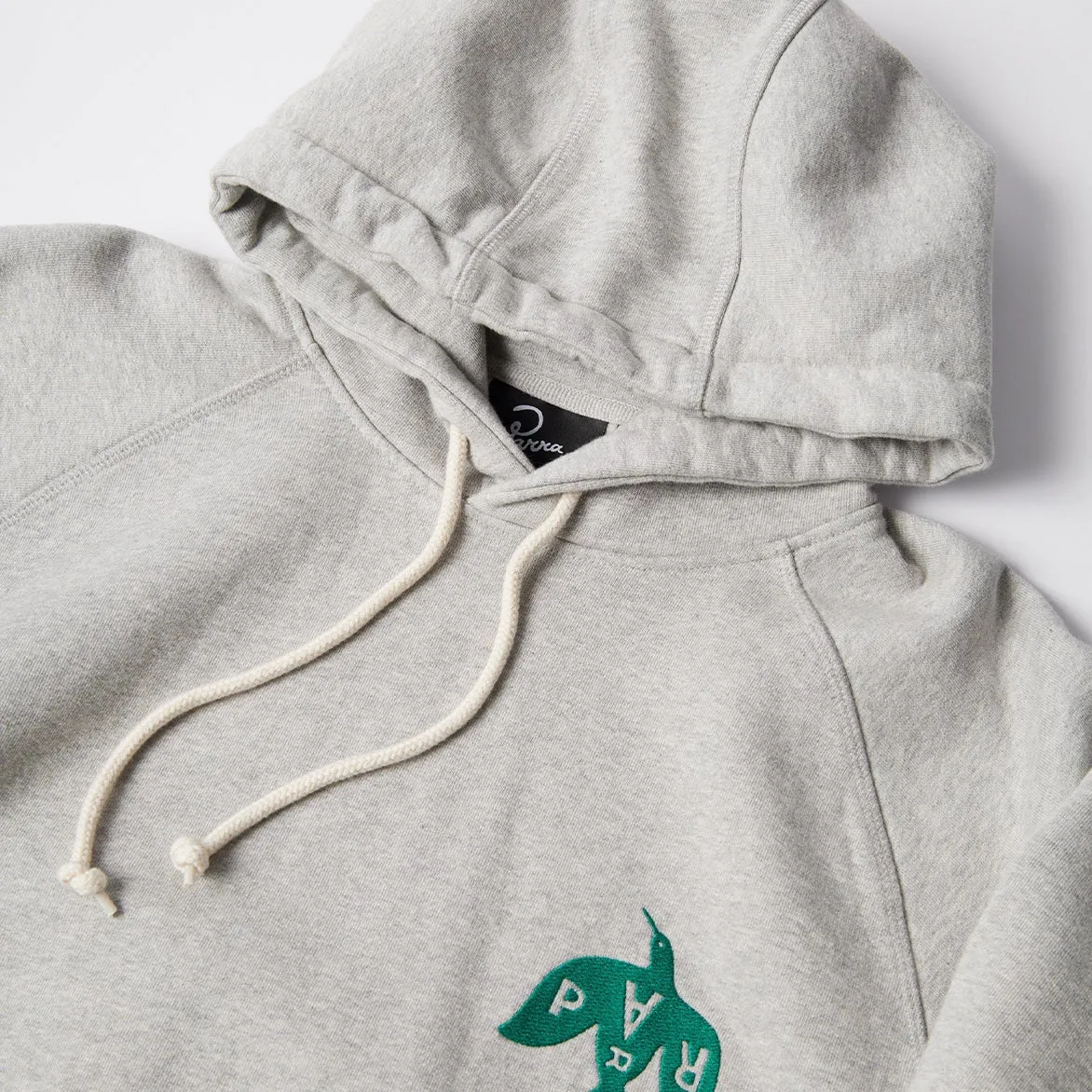 CROW LOGO HOODED SWEATSHIRT - HEATHER GREY sold by Lapstone & Hammer product image thumbnail 2