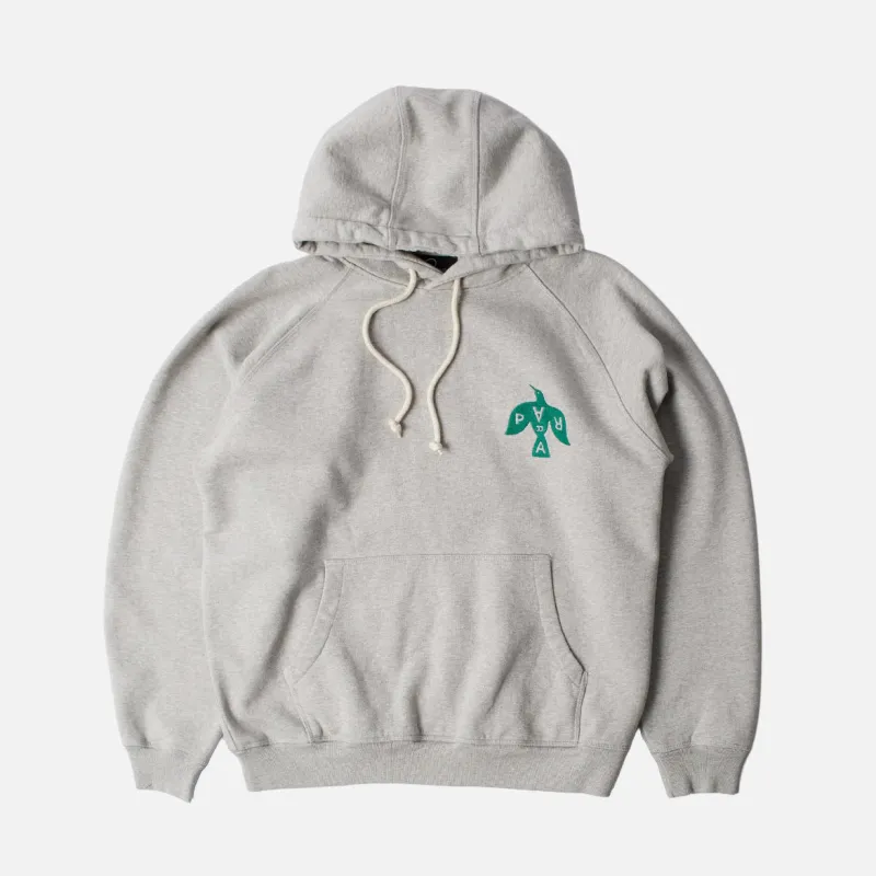 CROW LOGO HOODED SWEATSHIRT - HEATHER GREY made by by Parra