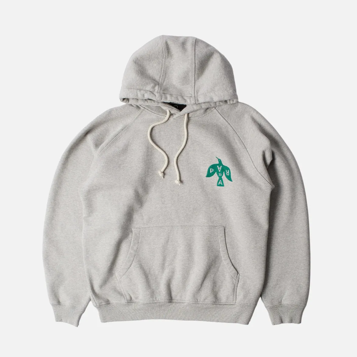 CROW LOGO HOODED SWEATSHIRT - HEATHER GREY sold by Lapstone & Hammer