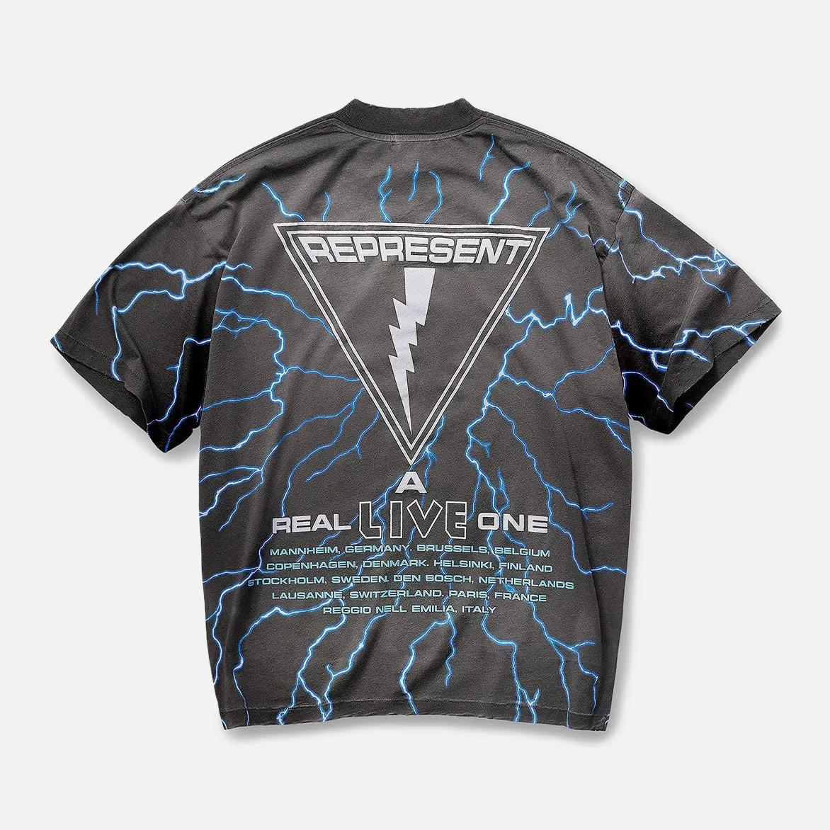 IRON MAIDEN X REPRESENT A REAL LIVE ONE T-SHIRT - SUNFADE GREY sold by Lapstone & Hammer product image thumbnail 2