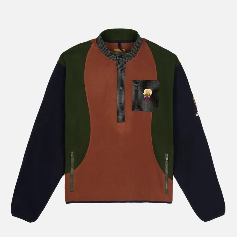 EQUIPMENT RIPSTOP PULLOVER FLEECE JACKET - NAVY made by Brain Dead