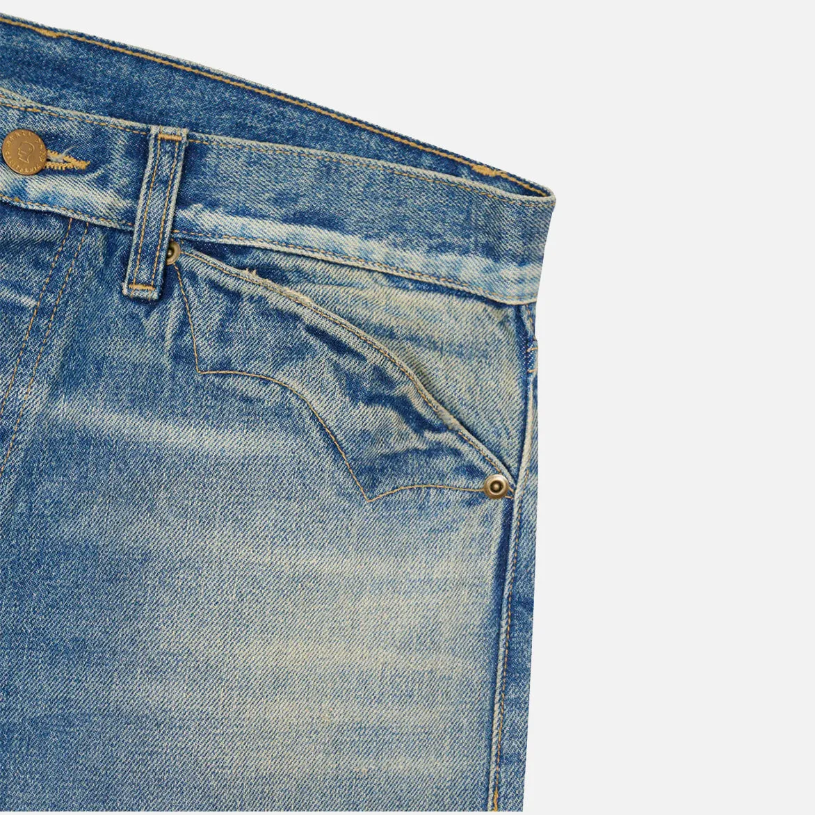 TYPE 00 15OZ SELVEDGE DENIM PANT - WASHED INDIGO sold by Lapstone & Hammer product image thumbnail 3