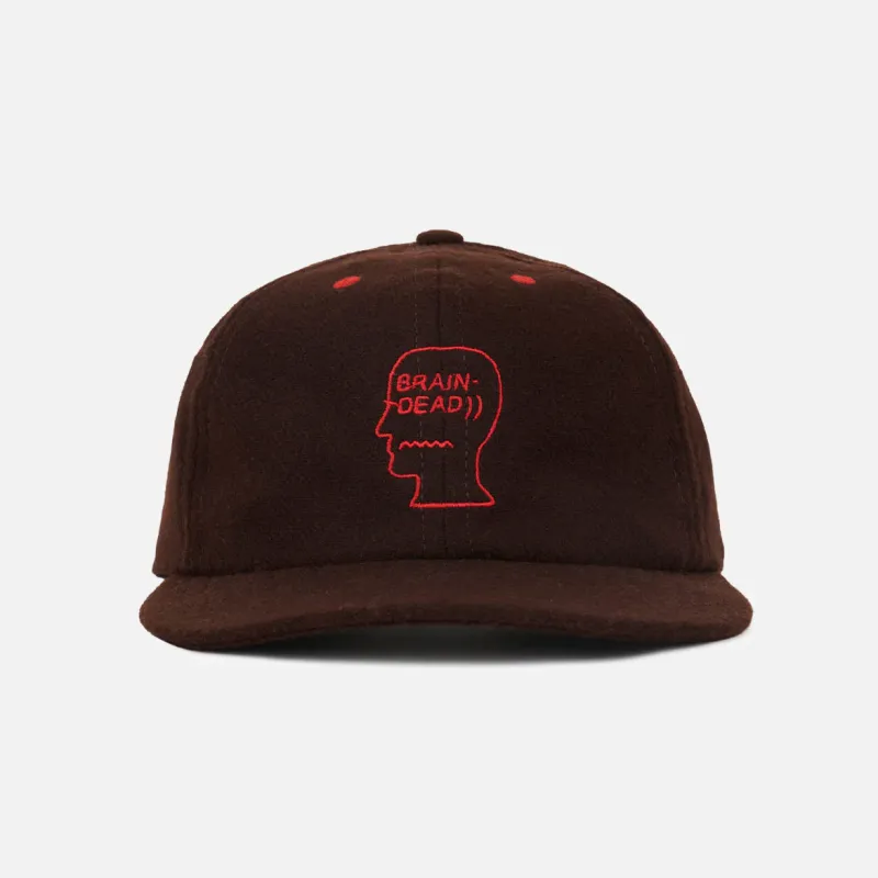 FLANNEL CLASSIC LOGOHEAD 6 PANEL - BROWN made by Brain Dead
