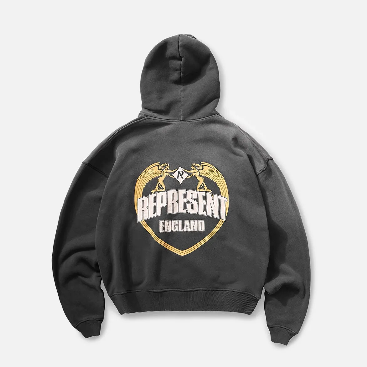 ANGEL BORDER HOODIE - STAINED BLACK sold by Lapstone & Hammer product image thumbnail 2