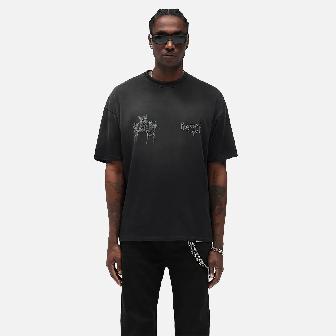 HAND DRAWN THOROUGHBRED DOGS T-SHIRT - AGED BLACK sold by Lapstone & Hammer product image thumbnail 3