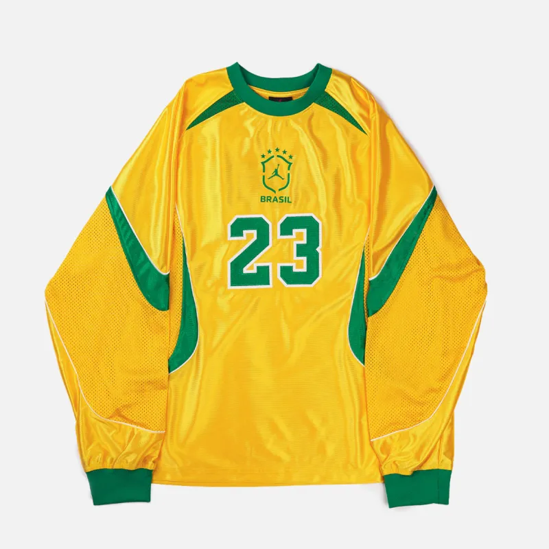 BRASIL GOALIE JERSEY "23" - VARSITY MAIZE made by Jordan