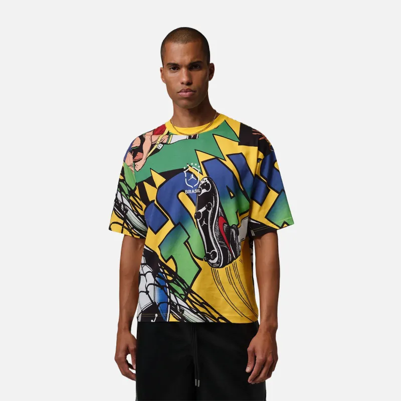 JORDAN ESSENTIALS BRASIL BOXY TEE - VARSITY MAIZE made by Jordan