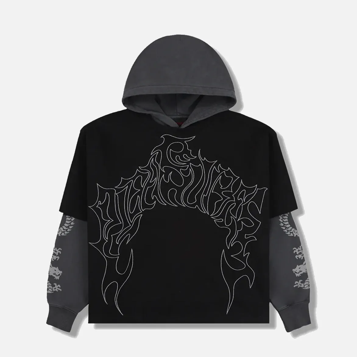 DRAGON LAYERED HOODIE - BLACK sold by Lapstone & Hammer