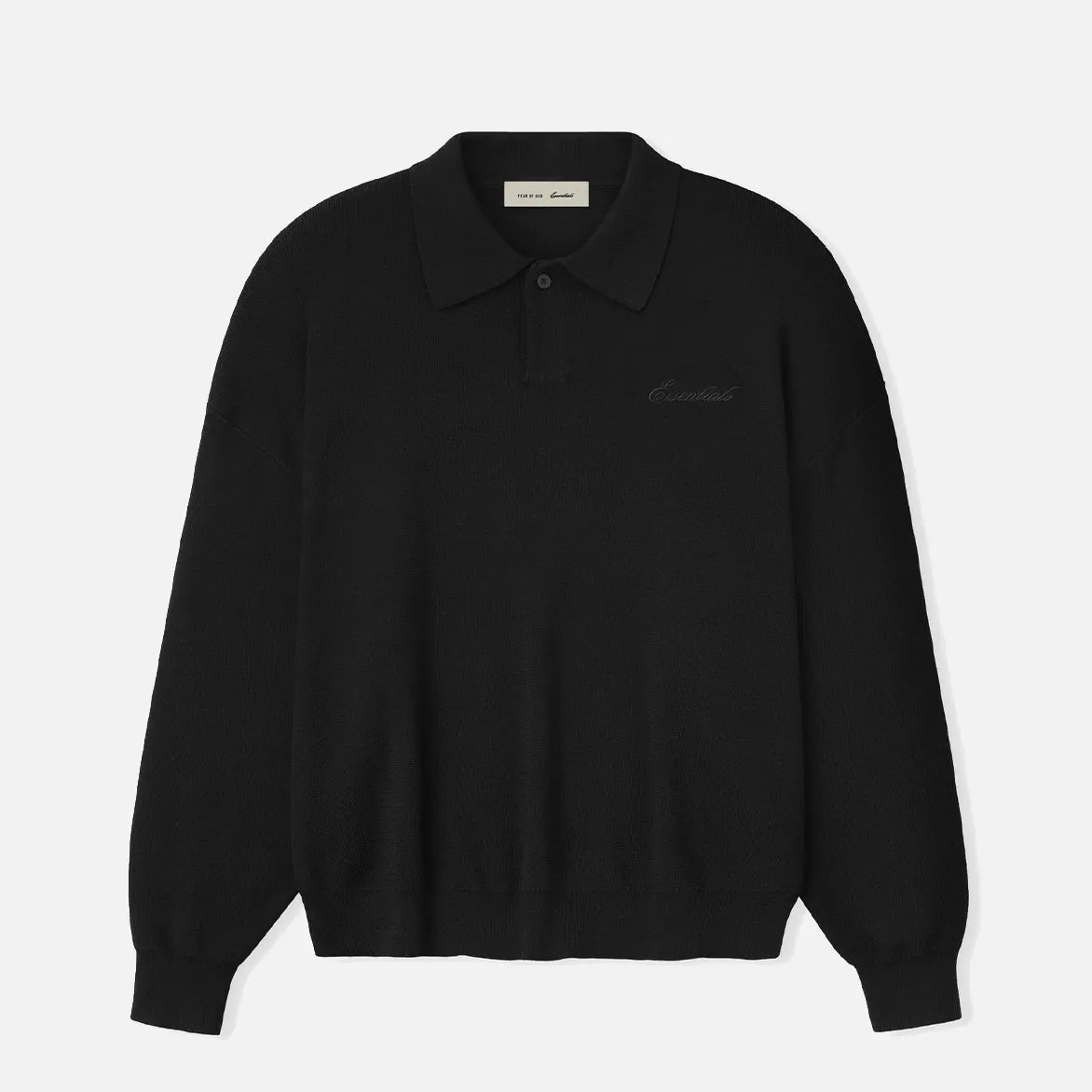 SIGNATURE 90S KNIT POLO - VINTAGE BLACK sold by Lapstone & Hammer