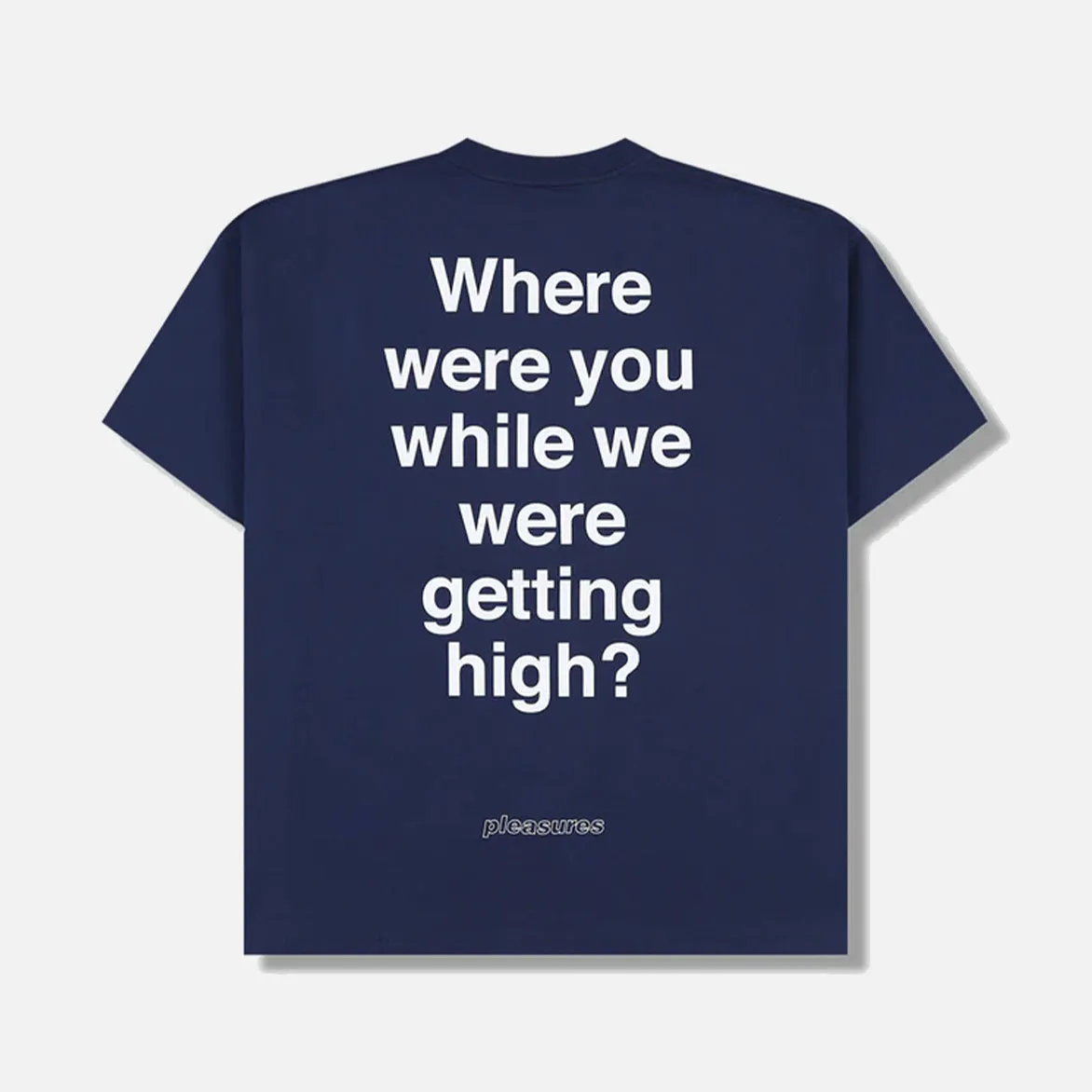 OASIS X PLEASURES QUESTION MARK T-SHIRT - NAVY sold by Lapstone & Hammer product image thumbnail 2