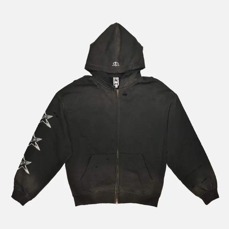 DARK MAGE HOODIE - TRASHED BLACK made by Lapstone & Hammer