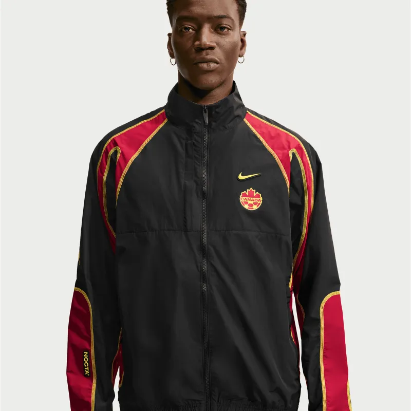CANADA X NOCTA X NIKE "X2" NORTHSTAR NYLON TRACK JACKET - BLACK / GYM RED made by Nike