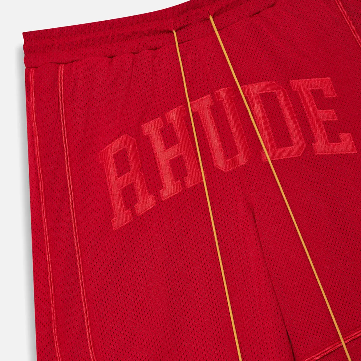 BAGGY MESH COLLEGIATE LOGO SHORTS - RED sold by Lapstone & Hammer product image thumbnail 3