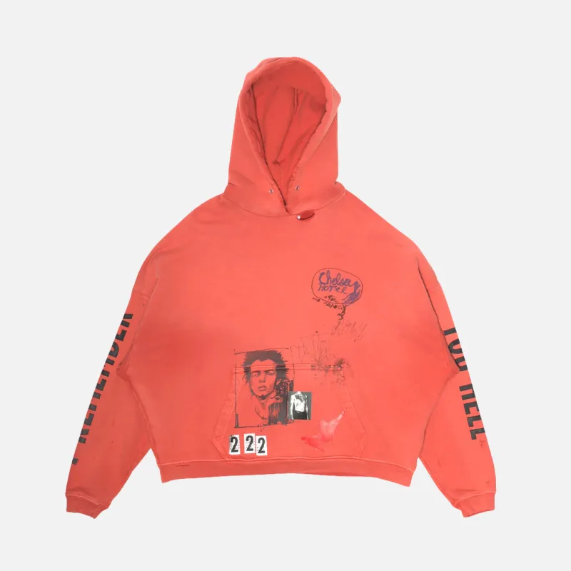 BELLA MCGOLDRICK X PALY CHELSEAY HOTEL HOODIE - RED made by Lapstone & Hammer