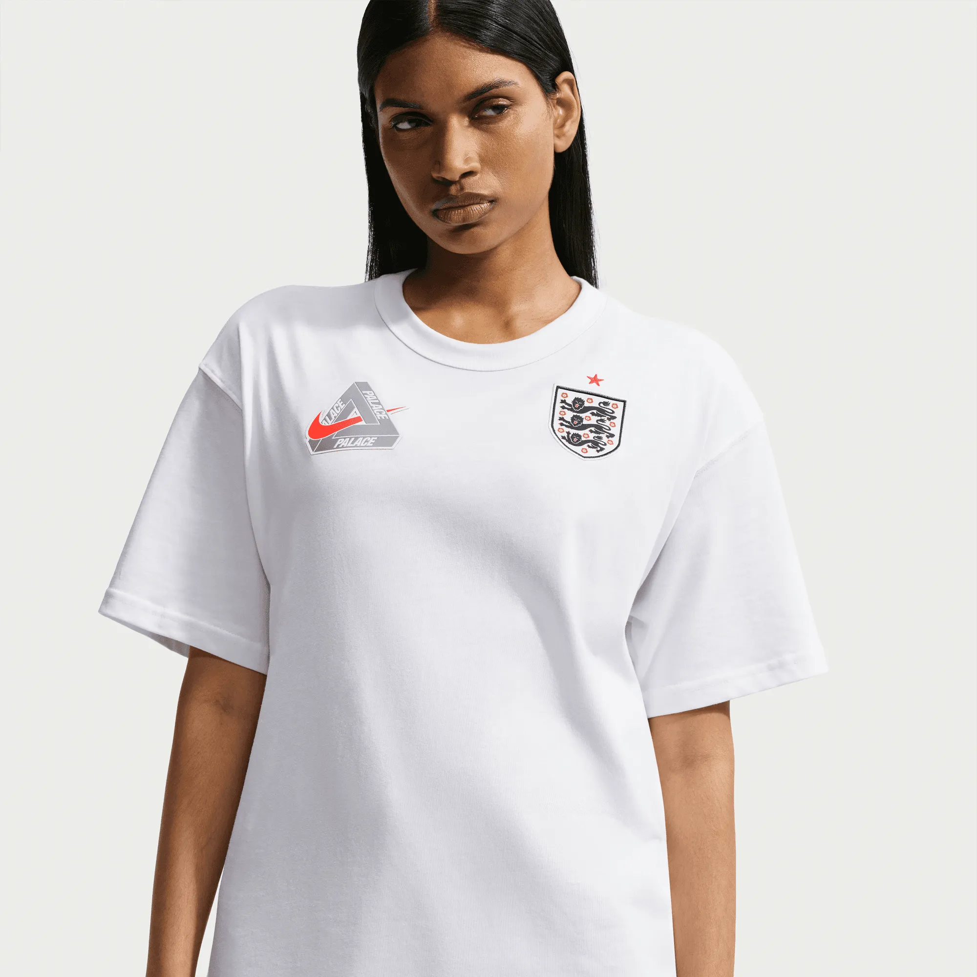 ENGLAND X PALACE X NIKE "X2" TEE - WHITE sold by Lapstone & Hammer product image thumbnail 2