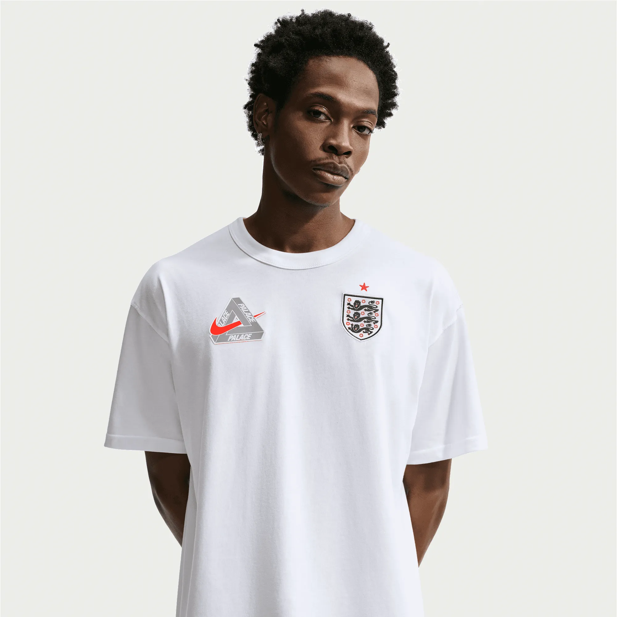 ENGLAND X PALACE X NIKE "X2" TEE - WHITE sold by Lapstone & Hammer product image thumbnail 5