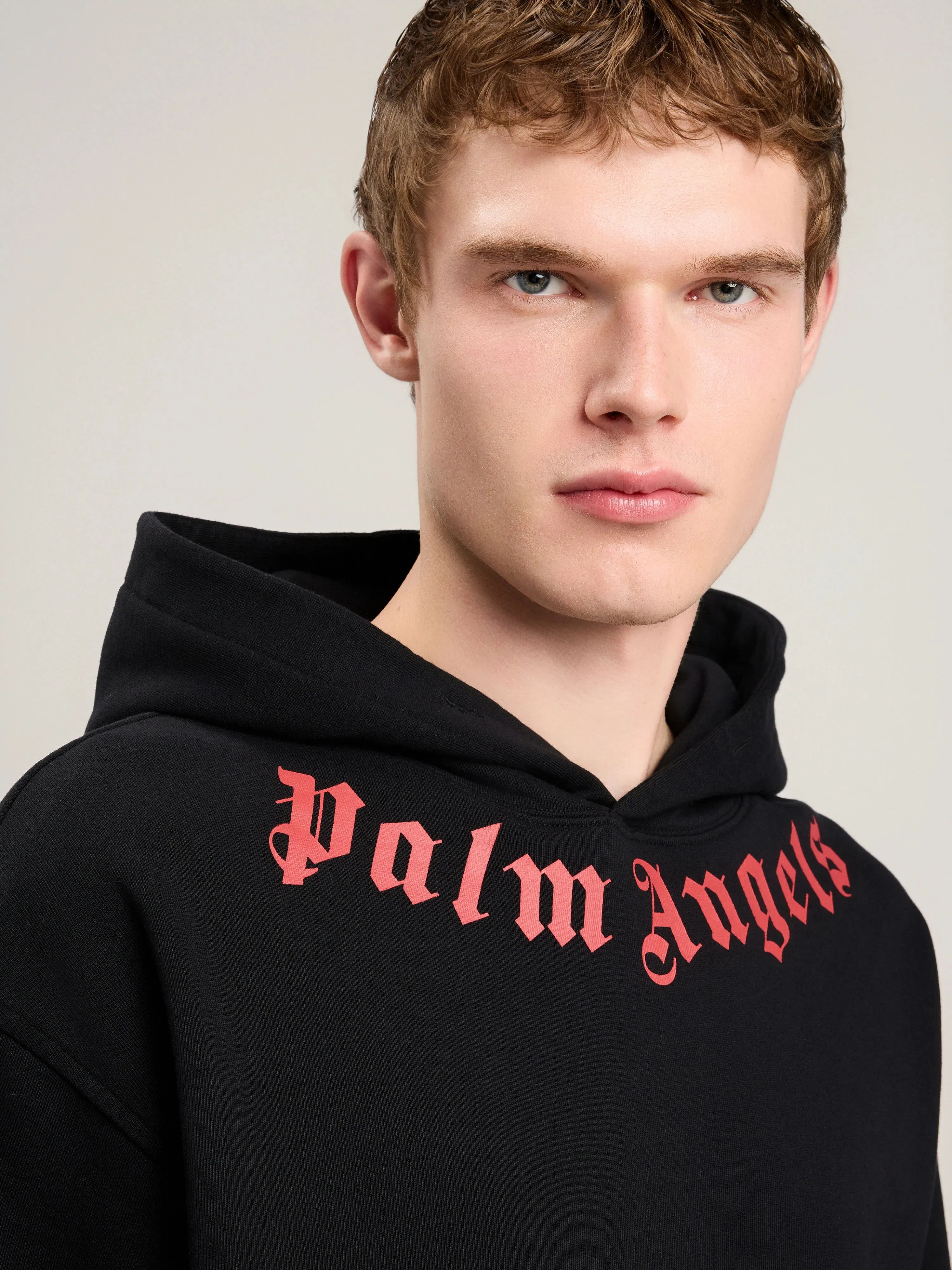 NECK LOGO REGULAR HOODIE - BLACK / RED sold by Lapstone & Hammer product image thumbnail 2