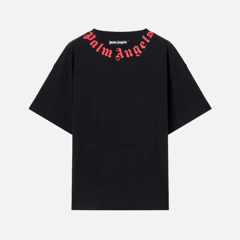 NECK LOGO REGULAR TEE - BLACK made by Palm Angels