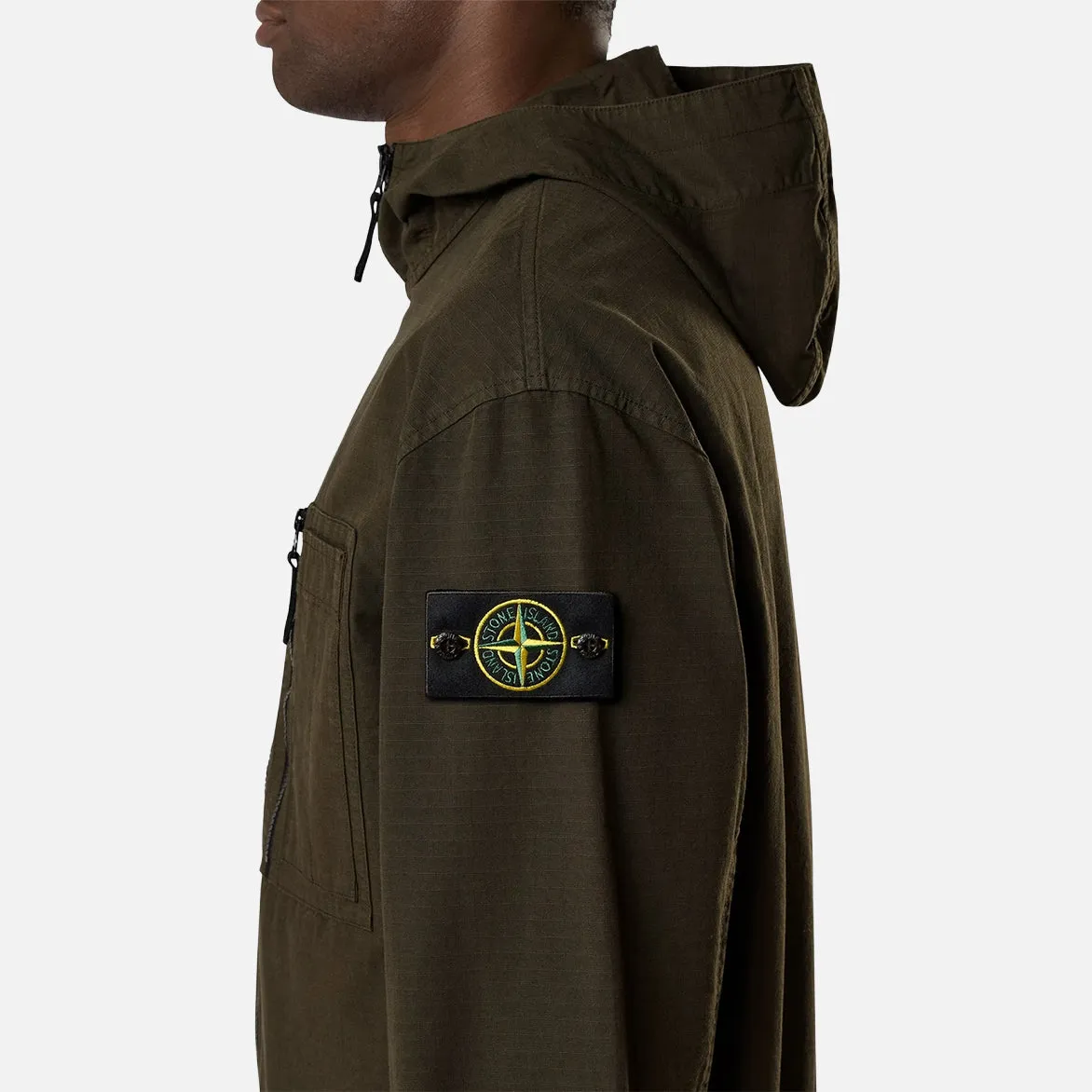 1200011 ORGANIC COTTON RIPSTOP HOODED OVERSHIRT - COAL GREY sold by Lapstone & Hammer product image thumbnail 3