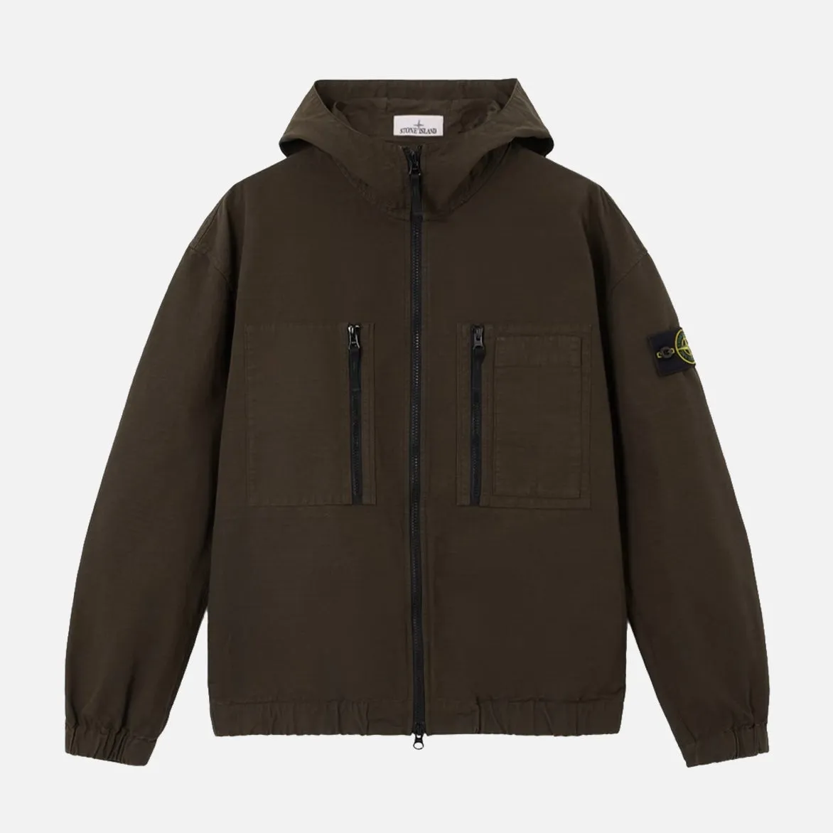 1200011 ORGANIC COTTON RIPSTOP HOODED OVERSHIRT - COAL GREY sold by Lapstone & Hammer