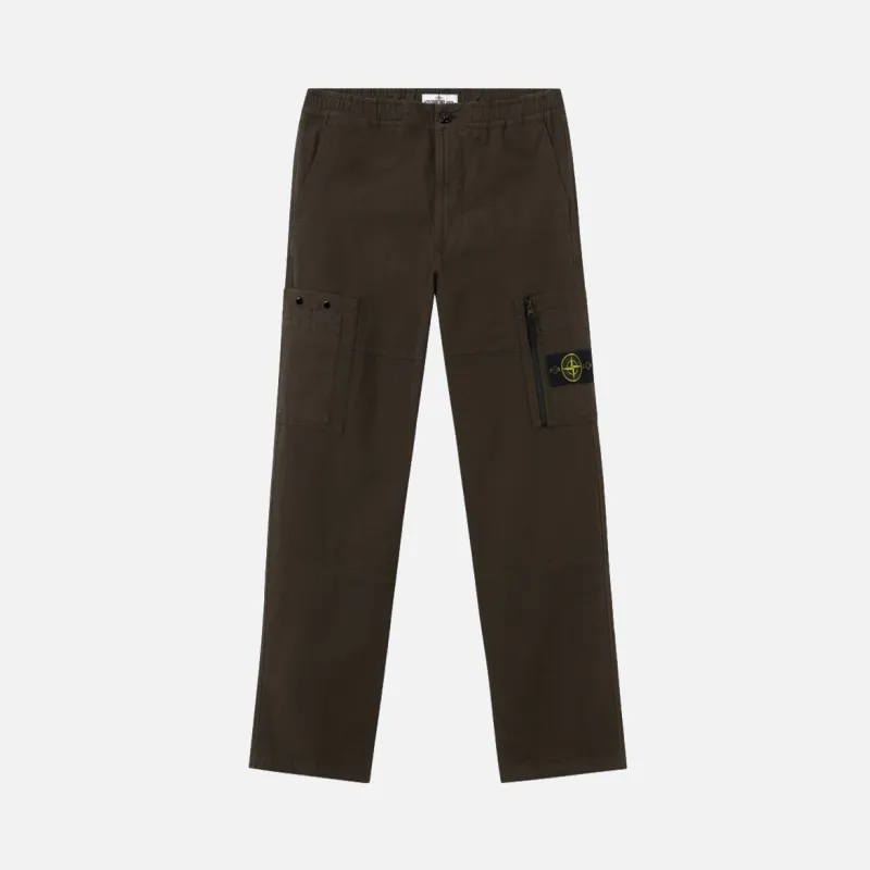 3100015 ORGANIC COTTON RIPSTOP CARGO PANTS - COAL GREY made by Stone Island