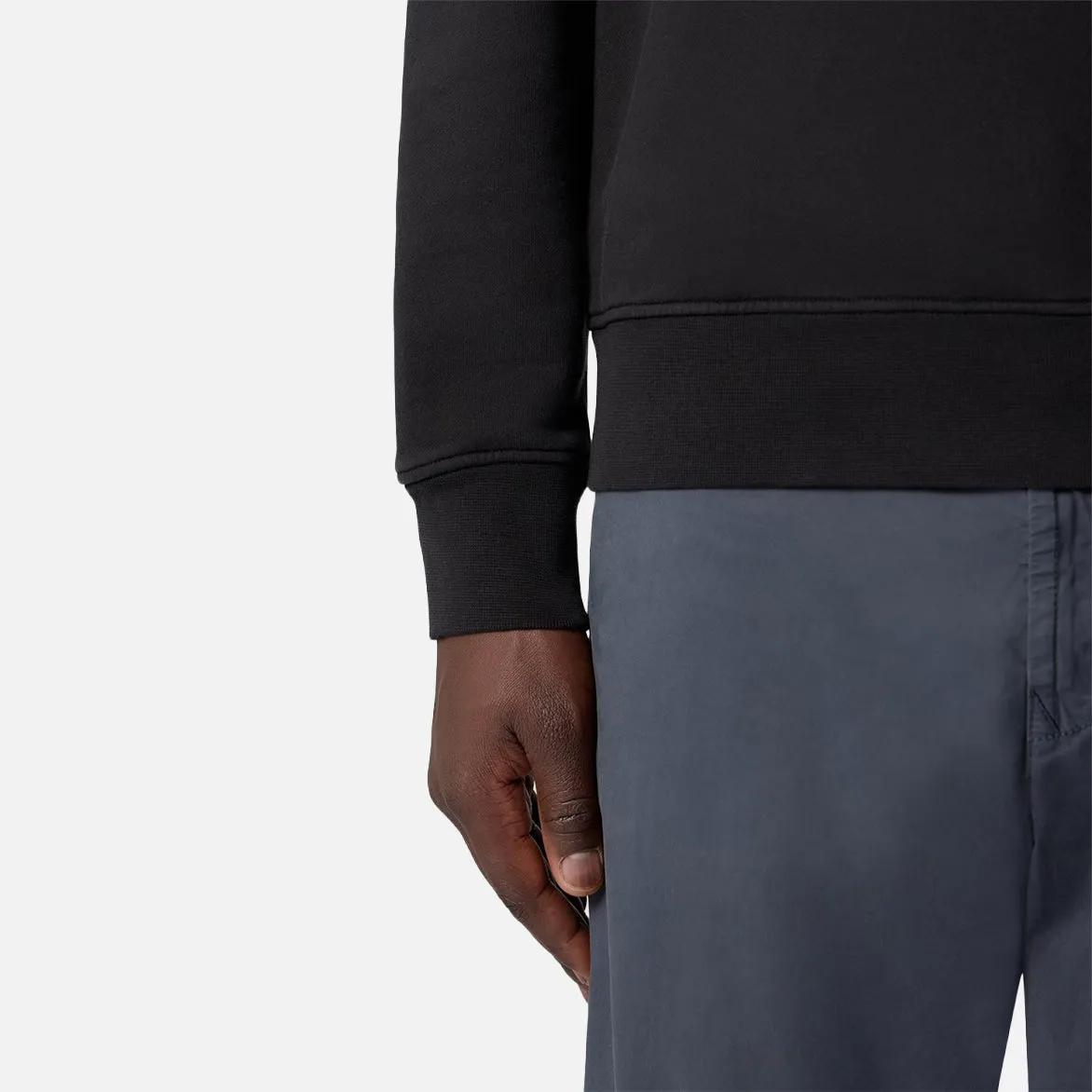 6100060 ORGANIC COTTON FLEECE CREWNECK - BLACK sold by Lapstone & Hammer product image thumbnail 4