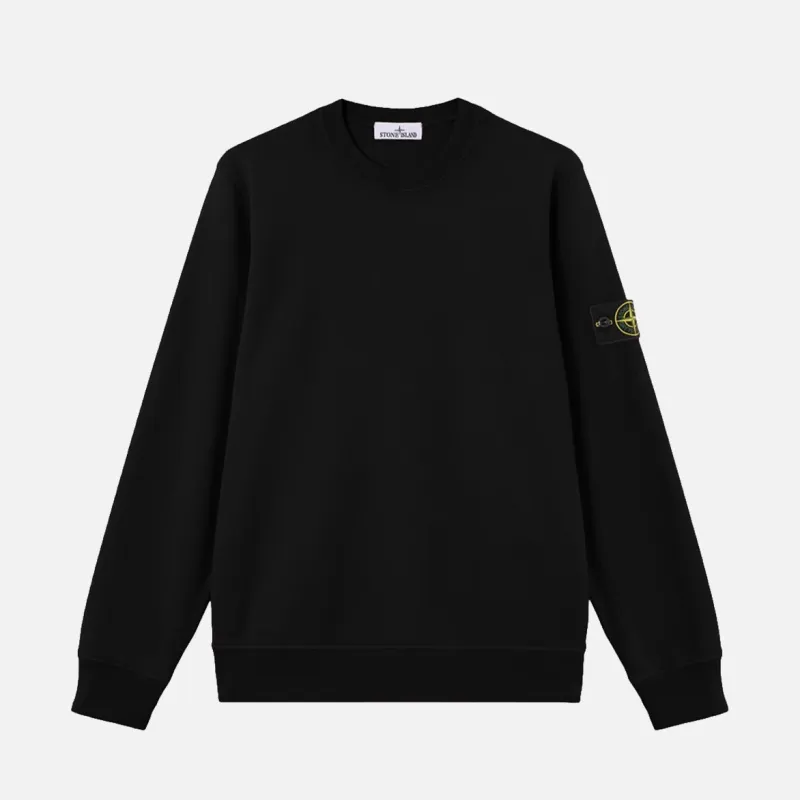 6100060 ORGANIC COTTON FLEECE CREWNECK - BLACK made by Stone Island