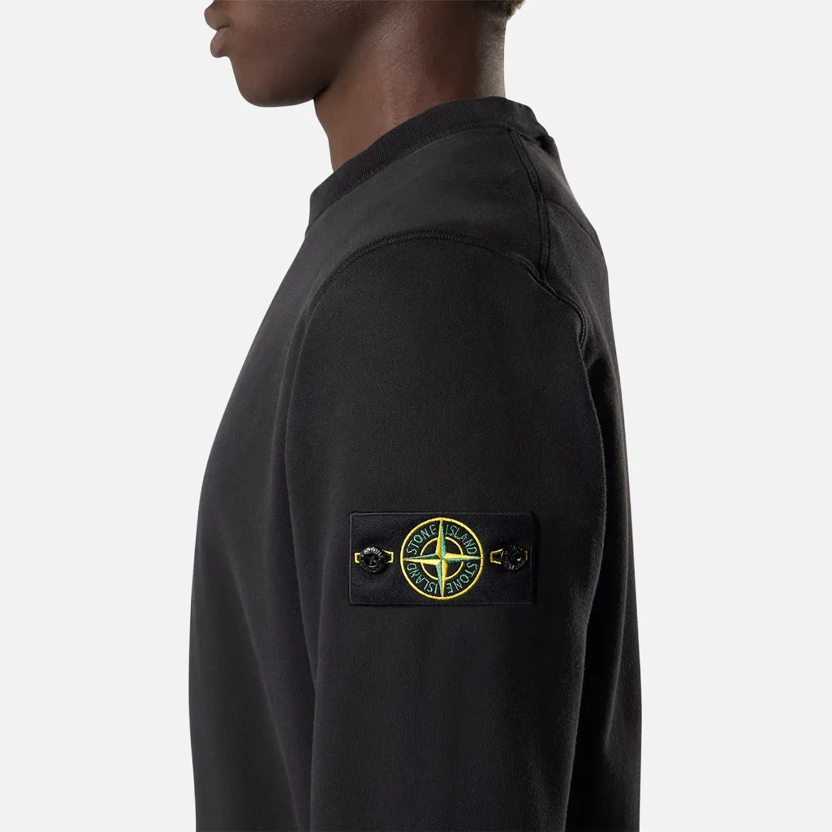 6100060 ORGANIC COTTON FLEECE CREWNECK - BLACK sold by Lapstone & Hammer product image thumbnail 3