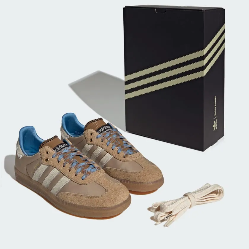 WALES BONNER X ADIDAS SAMBA - SUPPLIER COLOUR / WONDER WHITE - ASH BLUE sold by Lapstone & Hammer product image thumbnail 5